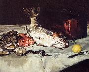 Edouard Manet Still Life with Fish Spain oil painting artist